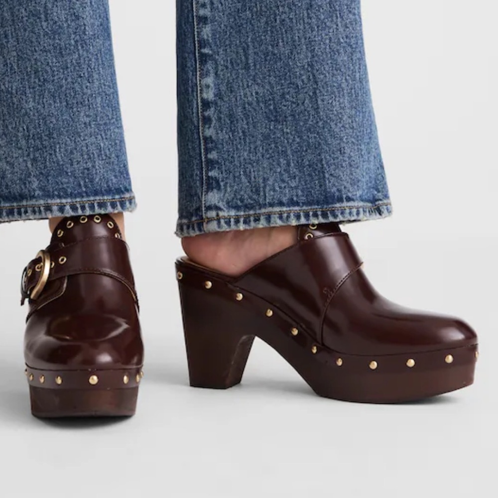 Madewell The Wes Buckle-Strap Clog, new size 9
